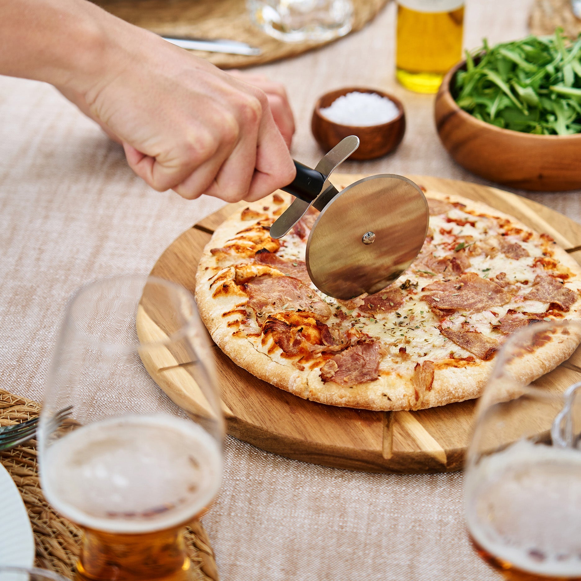 Pizza-Schneide-Set, 2-teilig